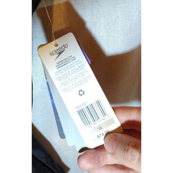 Speedo Swimsuit Women Size 12 Black Hydrobra Powerflex Speedofit Fitness Style - Picture 2 of 8